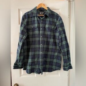 Carhartt Men's Casual Plaid Shirt - Green and Blue